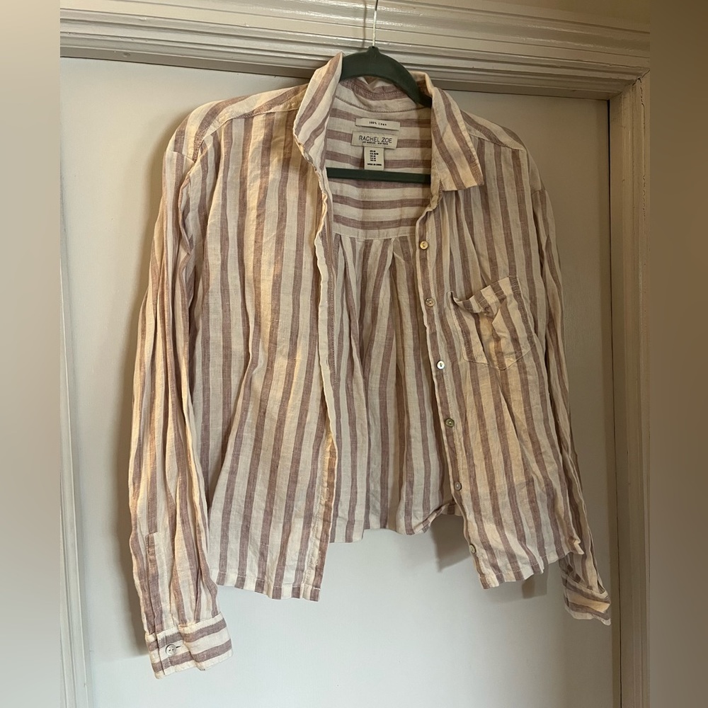 Rachel Zoe beachy linen button down